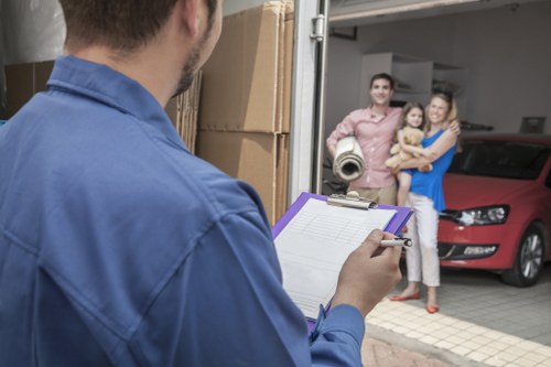Office relocation equipment prepared for removals in Alperton